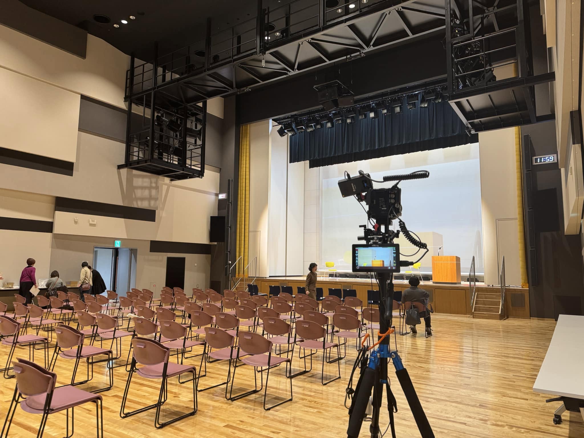 講演会場に設置した撮影カメラ